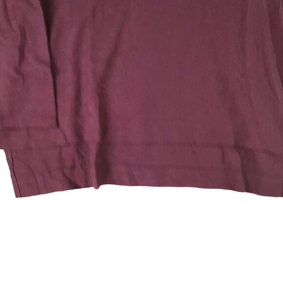 Ady P Womens Medium Oversized Tunic Sweater Maroon Cowl Neck High Low Hem NWOT - Picture 5 of 14